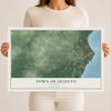 Map of the Town of Oconto, Wisconsin, 12 x 18 inch unframed archival matte print