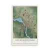 Map of Oconto Falls, Wisconsin, 12 x 18 inch unframed archival matte print