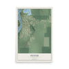 Map of Oliver, Wisconsin, 12 x 18 inch unframed archival matte print
