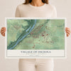 Map of Osceola, Wisconsin, 12 x 18 inch unframed archival matte print