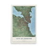 Map of Oshkosh, Wisconsin, 12 x 18 inch unframed archival matte print