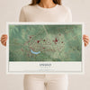 Map of Osseo, Wisconsin, 12 x 18 inch unframed archival matte print