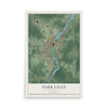 Map of Park Falls, Wisconsin, 12 x 18 inch unframed archival matte print