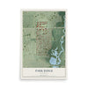 Map of Park Ridge, Wisconsin, 12 x 18 inch unframed archival matte print