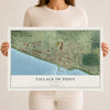 Map of Pepin, Wisconsin, 12 x 18 inch unframed archival matte print