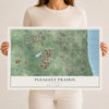 Map of Pleasant Prairie, Wisconsin, 12 x 18 inch unframed archival matte print