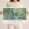 Map of Port Edwards, Wisconsin, 12 x 18 inch unframed archival matte print