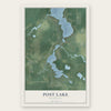 Post Lake, Wisconsin map print, the full design