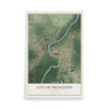 Map of Princeton, Wisconsin, 12 x 18 inch unframed archival matte print