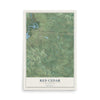 Map of Red Cedar, Wisconsin, 12 x 18 inch unframed archival matte print