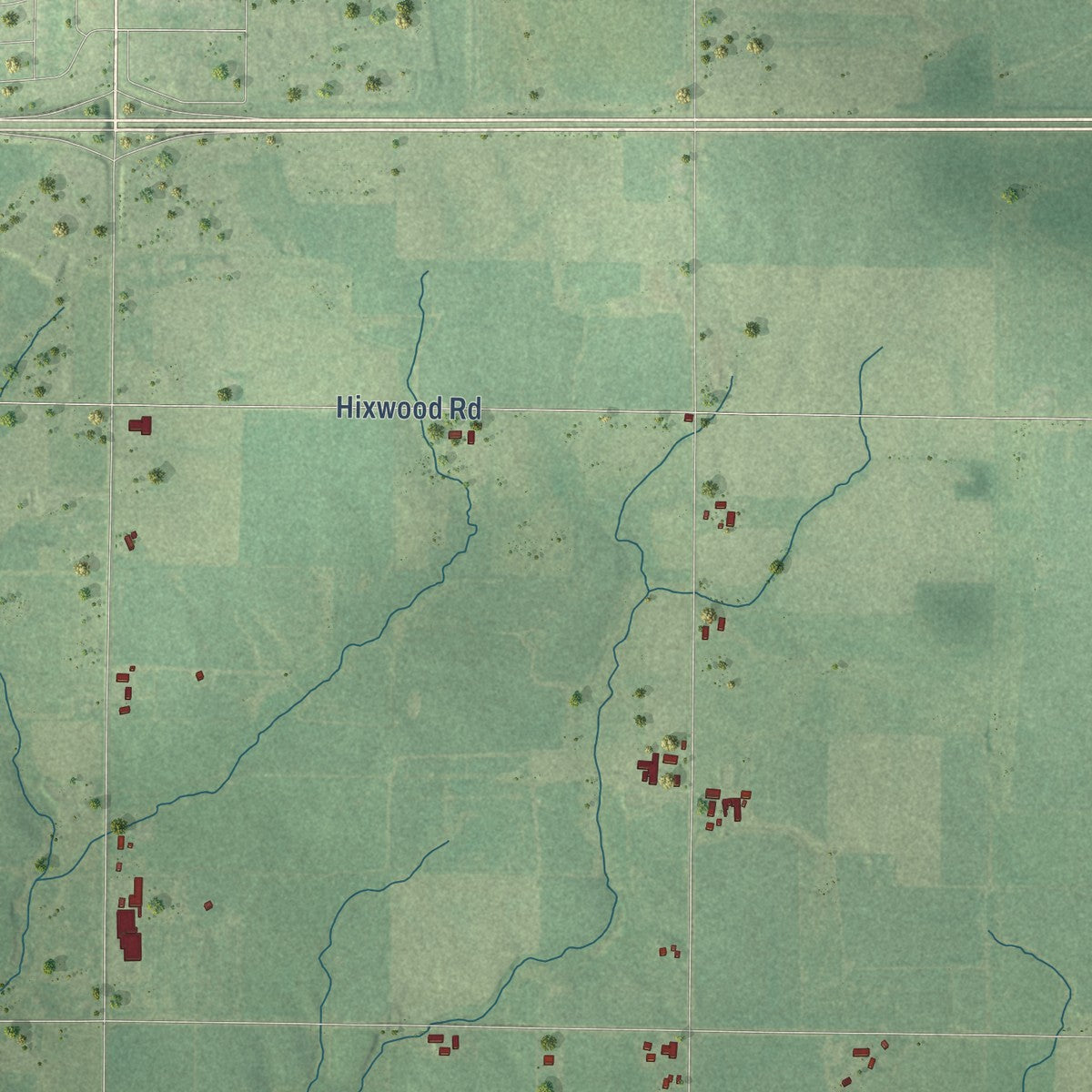 Close-up of the map of Reseburg, Wisconsin print showing street and building detail