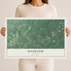 Map of Riverview, Wisconsin, 12 x 18 inch unframed archival matte print