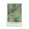 Map of Rudolph, Wisconsin, 12 x 18 inch unframed archival matte print