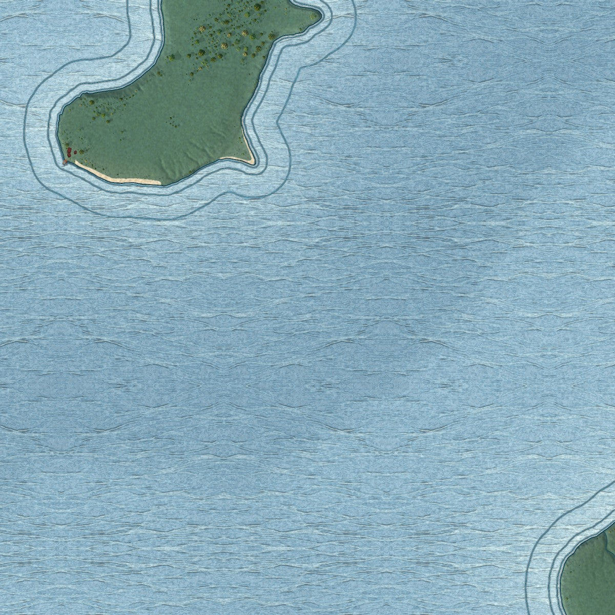 Second close-up of the map of Russell, Bayfield County, Wisconsin print showing more streets and buildings