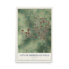 Map of Sheboygan Falls, Wisconsin, 12 x 18 inch unframed archival matte print