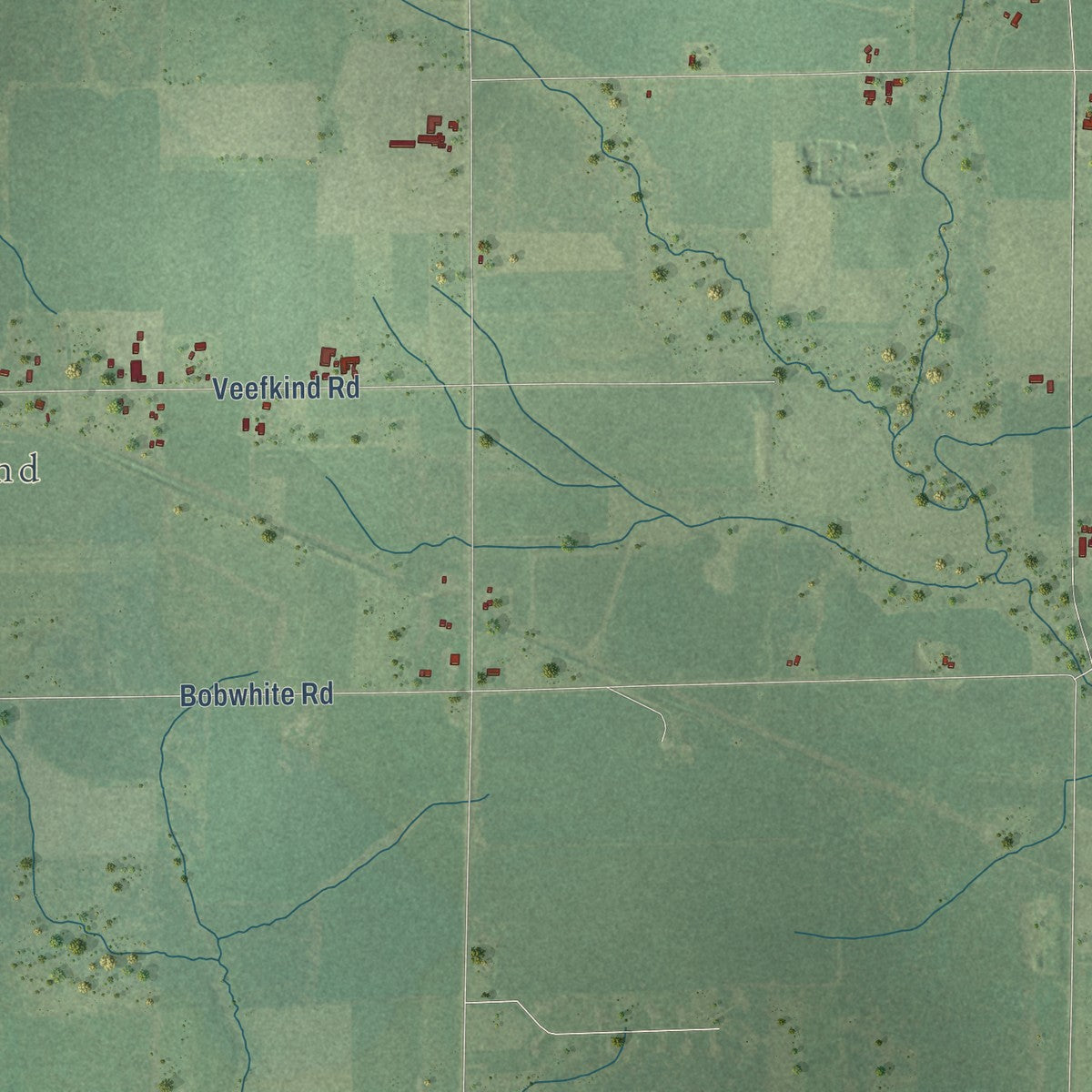 Close-up of the map of Sherman, Clark County, Wisconsin print showing street and building detail