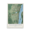 Map of Solon Springs, Wisconsin, 12 x 18 inch unframed archival matte print