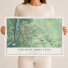 Map of St. Croix Falls, Wisconsin, 12 x 18 inch unframed archival matte print