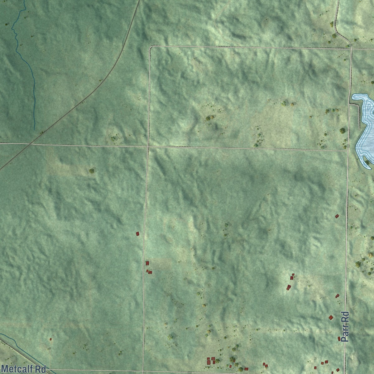 Second close-up of the map of Stone Lake, Wisconsin print showing more streets and buildings