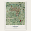 Story Hill, Wisconsin map print, the full design