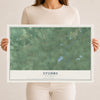 Map of Stubbs, Wisconsin, 12 x 18 inch unframed archival matte print