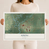 Map of Suring, Wisconsin, 12 x 18 inch unframed archival matte print
