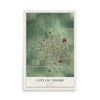 Map of Thorp, Wisconsin, 12 x 18 inch unframed archival matte print