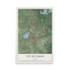 Map of Tomah, Wisconsin, 12 x 18 inch unframed archival matte print
