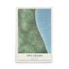 Map of Two Creeks, Wisconsin, 12 x 18 inch unframed archival matte print