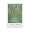 Map of Viroqua, Wisconsin, 12 x 18 inch unframed archival matte print