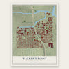 Walker's Point, Wisconsin map print, the full design
