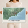 Map of Washburn, Wisconsin, 12 x 18 inch unframed archival matte print