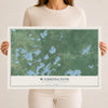 Map of Washington, Vilas County, Wisconsin, 12 x 18 inch unframed archival matte print