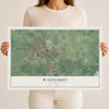 Map of Waunakee, Wisconsin, 12 x 18 inch unframed archival matte print