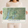 Map of the Town of West Bend, Wisconsin, 12 x 18 inch unframed archival matte print