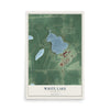 Map of White Lake, Wisconsin, 12 x 18 inch unframed archival matte print