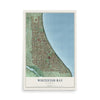 Map of Whitefish Bay, Wisconsin, 12 x 18 inch unframed archival matte print