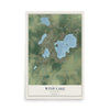Map of Wind Lake, Wisconsin, 12 x 18 inch unframed archival matte print