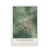 Map of Winter, Wisconsin, 12 x 18 inch unframed archival matte print
