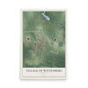 Map of Wittenberg, Wisconsin, 12 x 18 inch unframed archival matte print