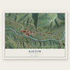 Bartow, West Virginia map print, the full design