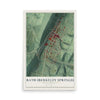 Map of Bath (Berkeley Springs), West Virginia, 12 x 18 inch unframed archival matte print
