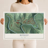 Map of Bethany, West Virginia, 12 x 18 inch unframed archival matte print