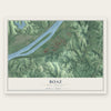 Boaz, West Virginia map print, the full design