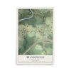 Map of Brandonville, West Virginia, 12 x 18 inch unframed archival matte print