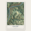 Elkview, West Virginia map print, the full design