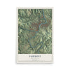 Map of Fairmont, West Virginia, 12 x 18 inch unframed archival matte print