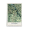 Map of Fayetteville, West Virginia, 12 x 18 inch unframed archival matte print
