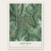 Glen Jean, West Virginia map print, the full design
