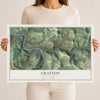 Map of Grafton, West Virginia, 12 x 18 inch unframed archival matte print